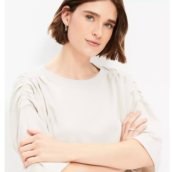 LOFT White Oversized Boxy Blouse - Picture 3 of 16